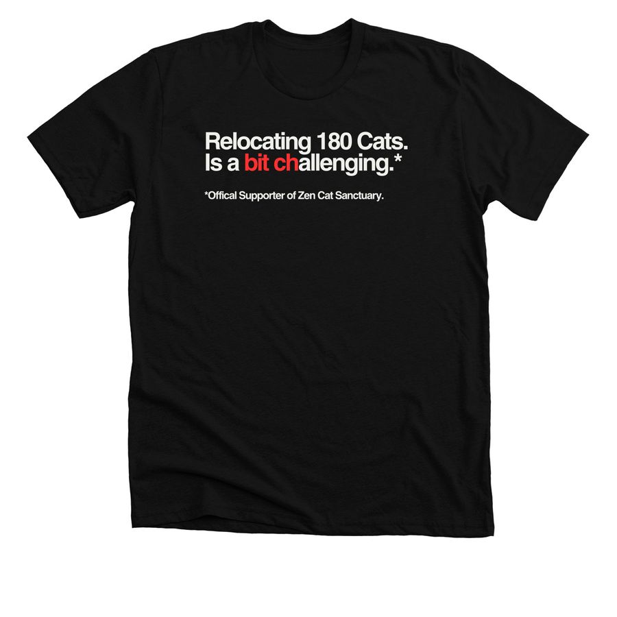 Save Zen Cat Sanctuary! 180 Lives Need You, a Solid Black Blend Premium Unisex Tee