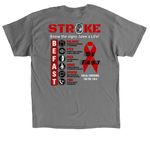 Stroke Advocacy, a Charcoal Classic Unisex Tee (back-view)