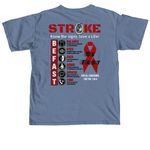 Stroke Advocacy, a Blue Jean Comfort Colors Unisex Tee (back-view)