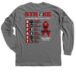 Stroke Advocacy, a Charcoal Classic Long Sleeve Tee (back-view)