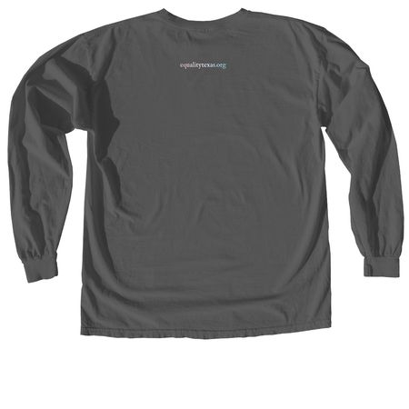 Don't Tread On Trans Texans, a Pepper Comfort Colors Long Sleeve Tee (back-view)