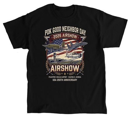 PDK Airshow T-Shirt, a Black Classic Unisex Tee