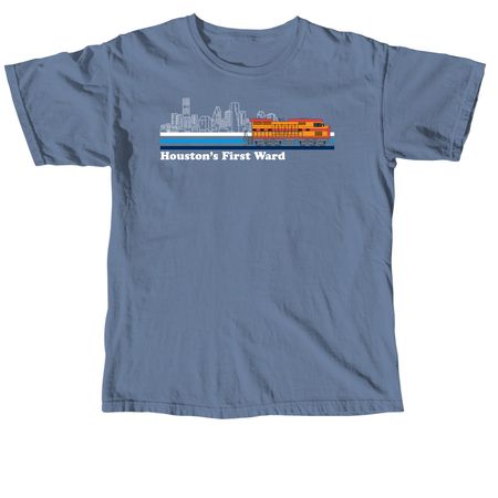 Classic First Ward Train, a Blue Jean Comfort Colors Unisex Tee