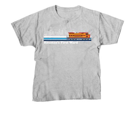 Classic First Ward Train, a Sport Grey Youth Unisex Tee