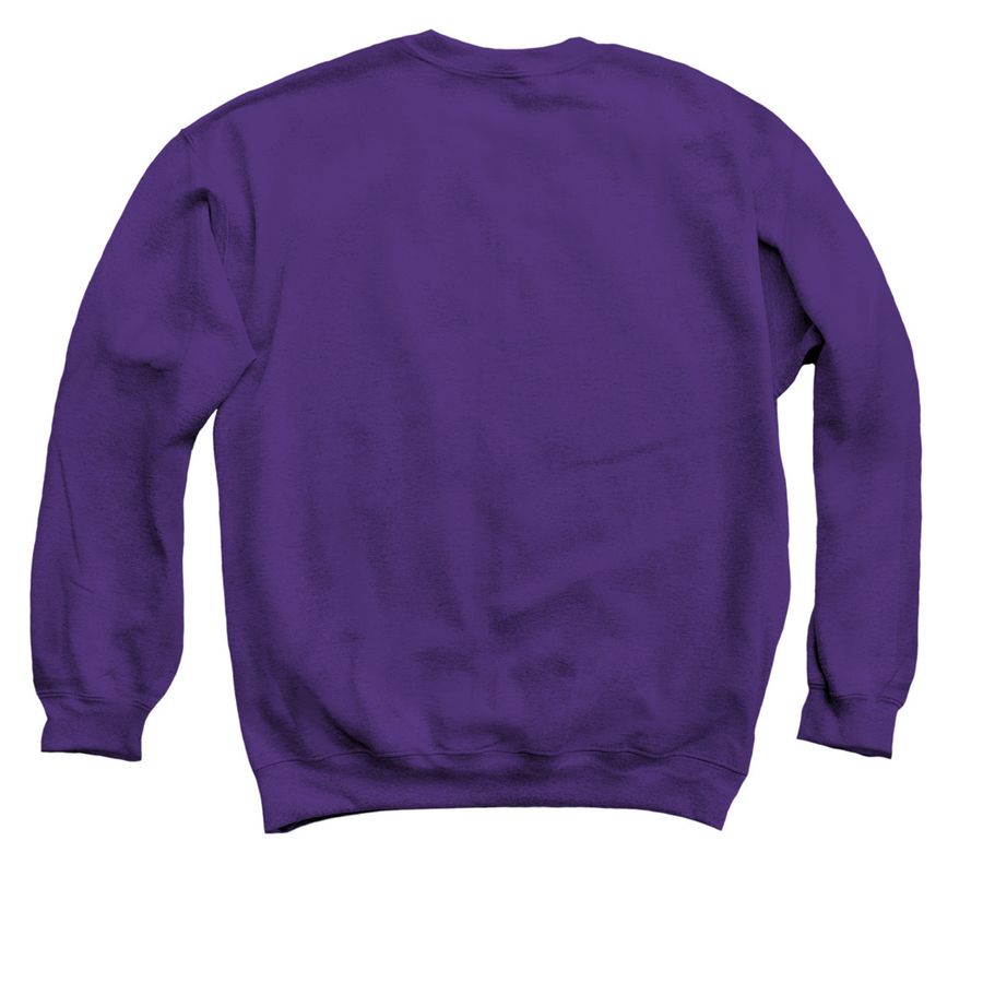 Besties Book Club (pink logo), a Purple Crewneck Sweatshirt (back-view)