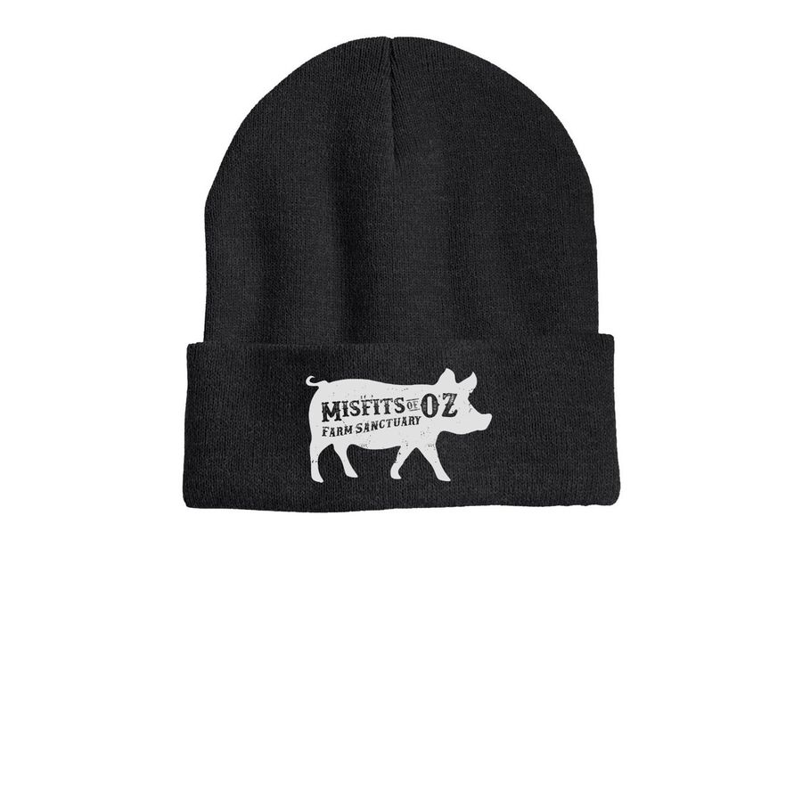 Misfits Winter Beanie, a Heather Charcoal Printed Cuffed Beanie