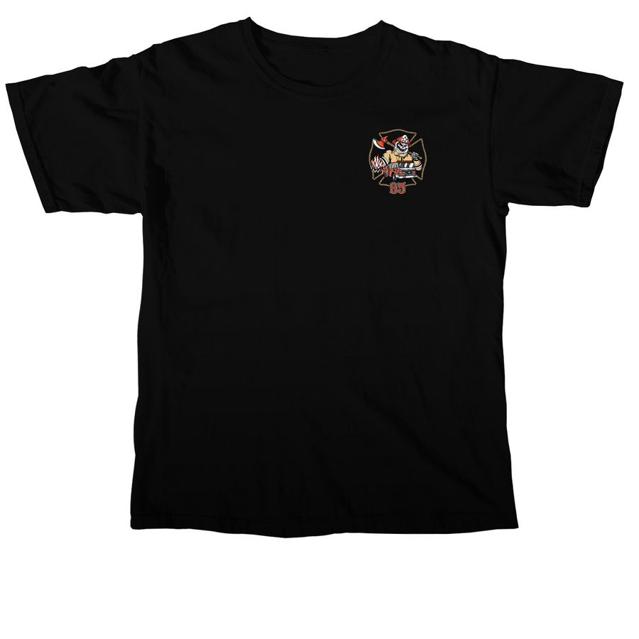 85th Fire Academy, a Black Comfort Colors Unisex Tee
