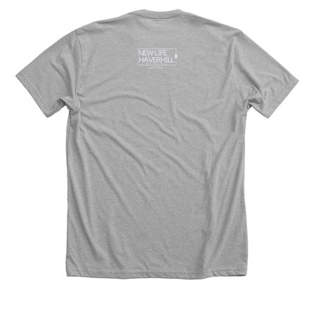 New life haverhill, a Athletic Heather Premium Unisex Tee (back-view)