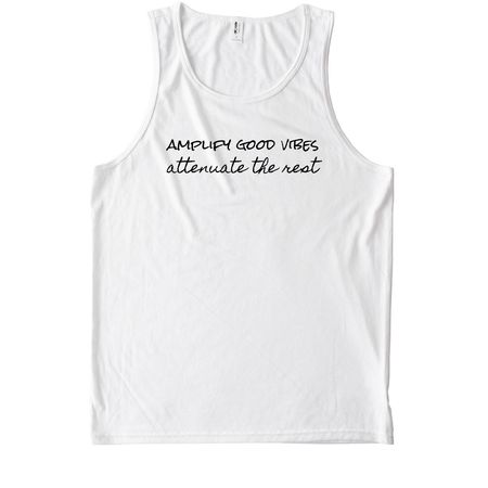 Amplify Good Vibes (Light Tanks), a Bright White Allmade Eco Triblend Tank