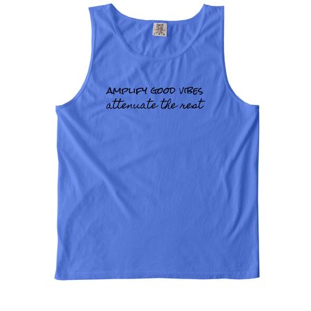 Amplify Good Vibes (Light Tanks), a Flo Blue Comfort Colors Tank Top