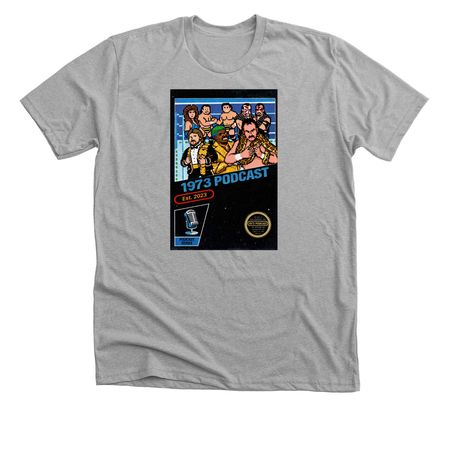 1973 8bit, a Athletic Heather Premium Unisex Tee