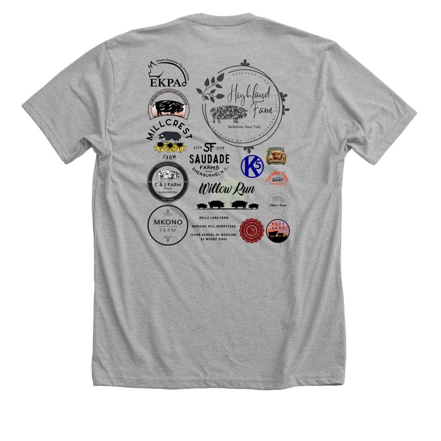 2026 All American show, a Athletic Heather Premium Unisex Tee (back-view)