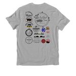 2026 All American show, a Granite Grey Heather Allmade Organic Cotton Unisex Tee (back-view)