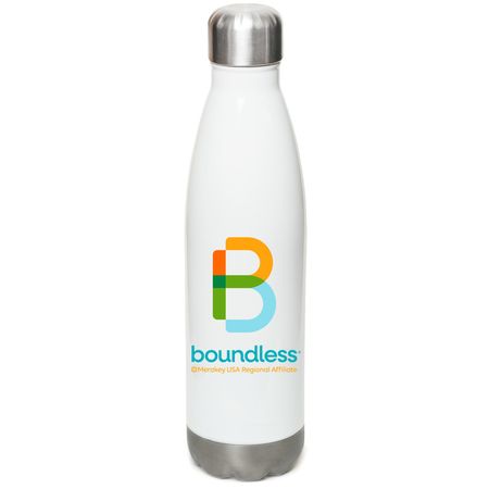 'B' for Boundless- Water Bottles, a White Stainless Steel Water Bottle