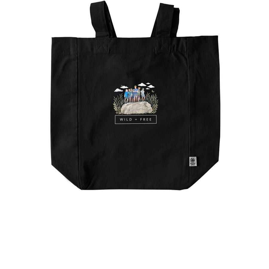 W&F Totes, a Black Recycled Cotton Tote Bag