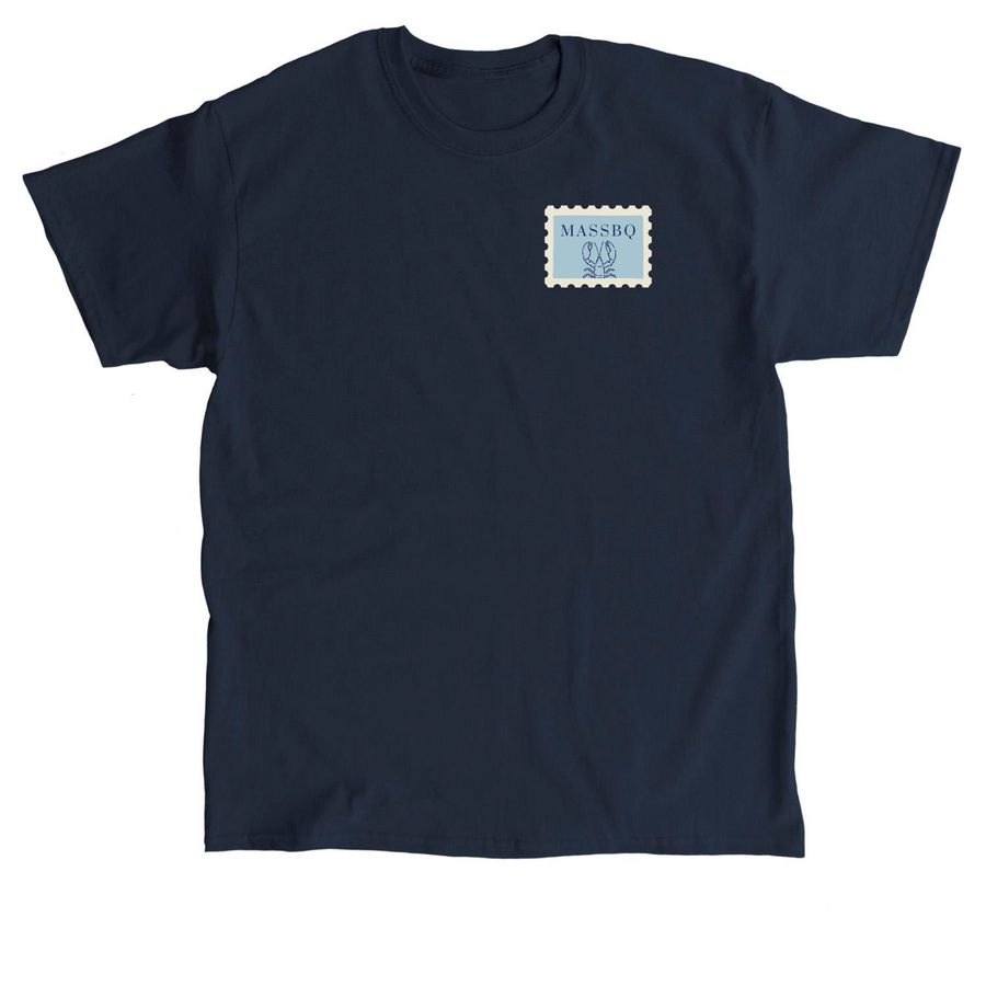 MassBQ Postage Stamp Collection, a Navy Classic Unisex Tee