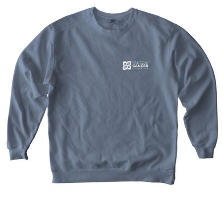 FCF Pocket Logo, a Blue Jean Comfort Colors Crewneck Sweatshirt