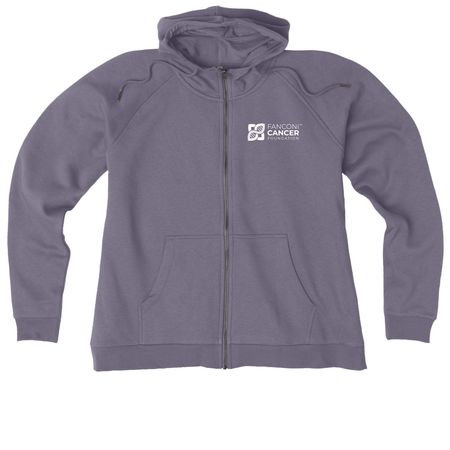 FCF Pocket Logo, a Cosmic Purple Allmade Women?s Organic CVC Zip-Up Hoodie