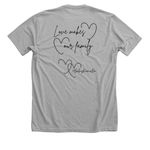 Our Family, a Athletic Heather Premium Unisex Tee (back-view)