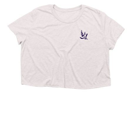 LezHang Lavender - Purple, a Heather Dust Women?s Flowy Cropped Tee