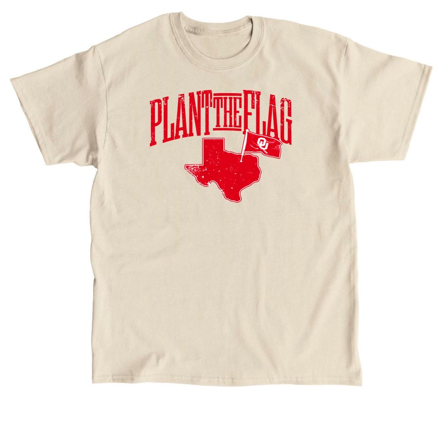 &nbsp;Official Oklahoma and Football Plant the Fla, a Sand Classic Unisex Tee