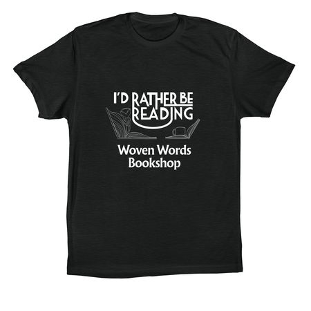 I'd Rather Be Reading, a Vintage Black Premium Cotton Tee
