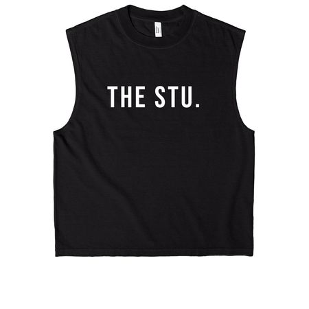 THE STU., a True Black Heavyweight Garment Dye Muscle Tee