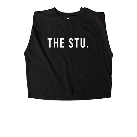 THE STU., a True Black Women's Heavyweight Garment Dye Muscle Tee