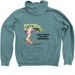 THH Swag, a Heather Deep Teal Zip Up Hoodie (back-view)