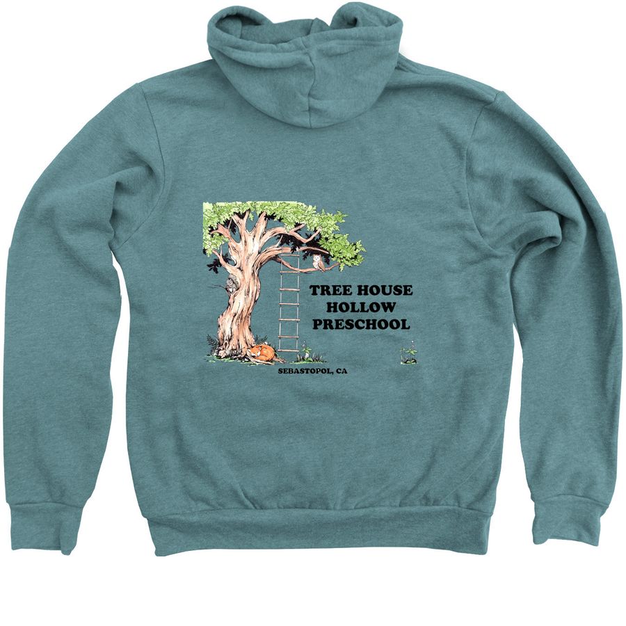 THH Swag, a Heather Deep Teal Zip Up Hoodie