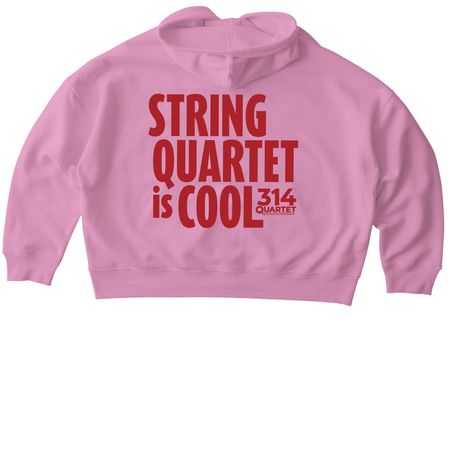 Holly's String Quartet is Cool Zip Up, a Bubble Pink Stanley/Stella Women?s Stella Ida Zip Up Pullover Hoodie (back-view)