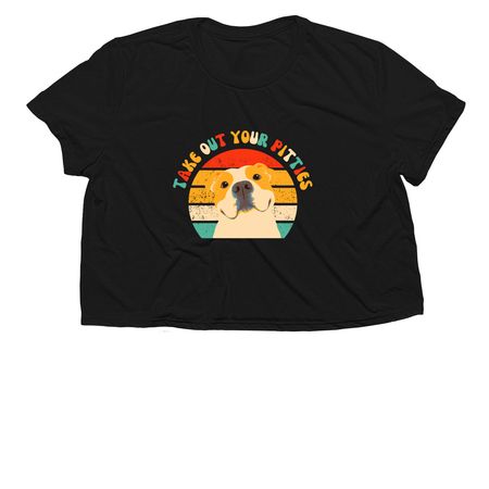 Take out your pitties, a Black Women?s Flowy Cropped Tee