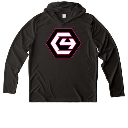 C4 UV Tops, a Black UV Performance Long Sleeve Hoodie