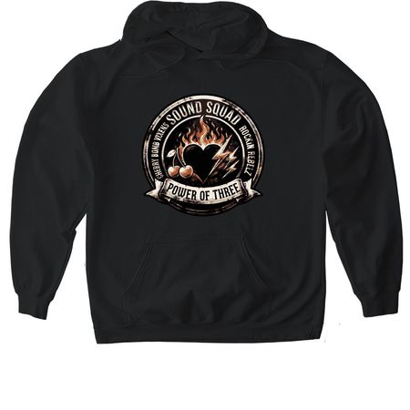 Power of Three, a Black Gildan Softstyle Pullover Hoodie