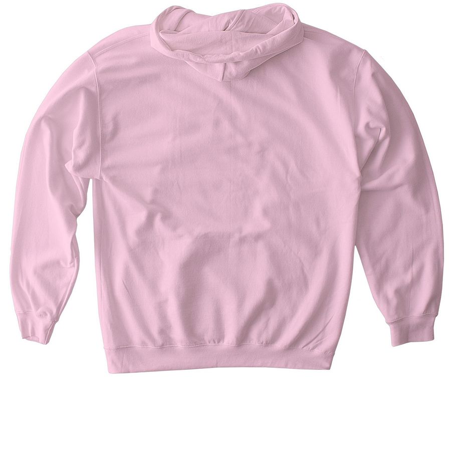 I'll Be Back, a Light Pink Gildan Softstyle Pullover Hoodie (back-view)