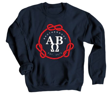 Classic AB? Knot Seal, a Navy Crewneck Sweatshirt