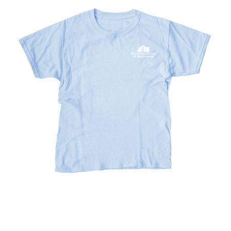 Tee: Snacks Happen., a Light Blue Youth Unisex Tee