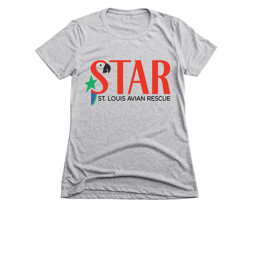 STAR Full Color Logo - Women's Fits, a Dark Heather Grey Women's Slim Fit Tee