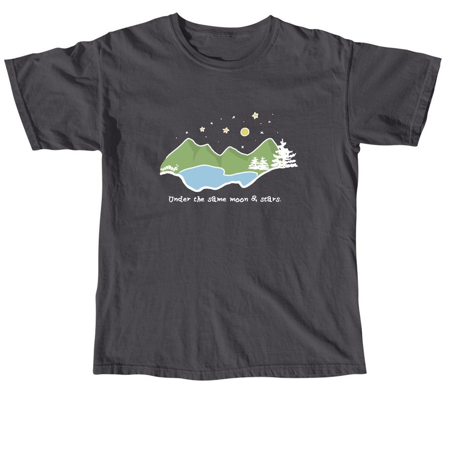 Karl | Under the same moon & stars, a Graphite Comfort Colors Unisex Tee