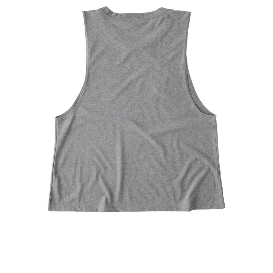 Streets of Team T-shirt or Tank Top, a Aluminum Grey Allmade Eco Triblend Women?s Muscle Tank (back-view)