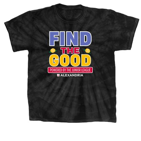 Find the Good Bold, a Black Classic Tie Dye Tee