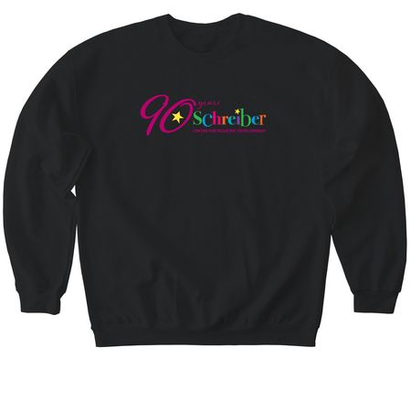 90th Anniversary Schreiber Strong, a Black Softstyle Crewneck Sweatshirt