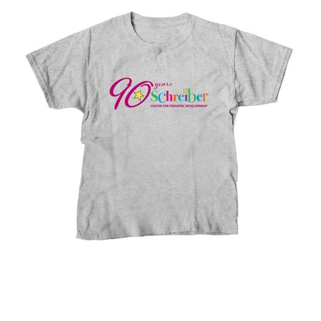 90th Anniversary Schreiber Strong, a Sport Grey Youth Unisex Tee