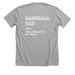 Baseball Dad, a Athletic Heather Premium Unisex Tee (back-view)