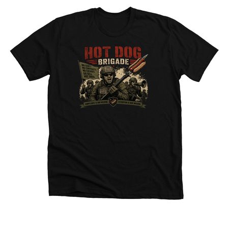 Hot Dog 2, a Solid Black Blend Premium Unisex Tee