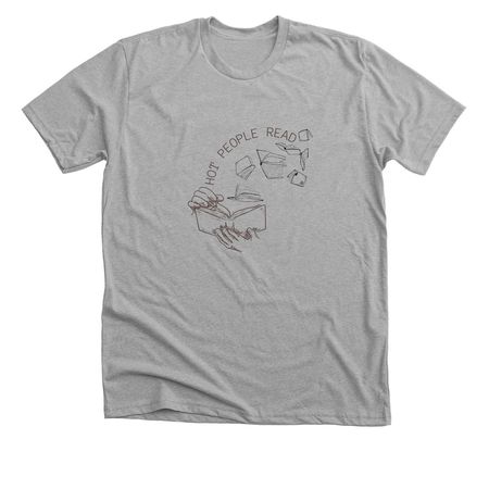 hot people read, a Athletic Heather Premium Unisex Tee