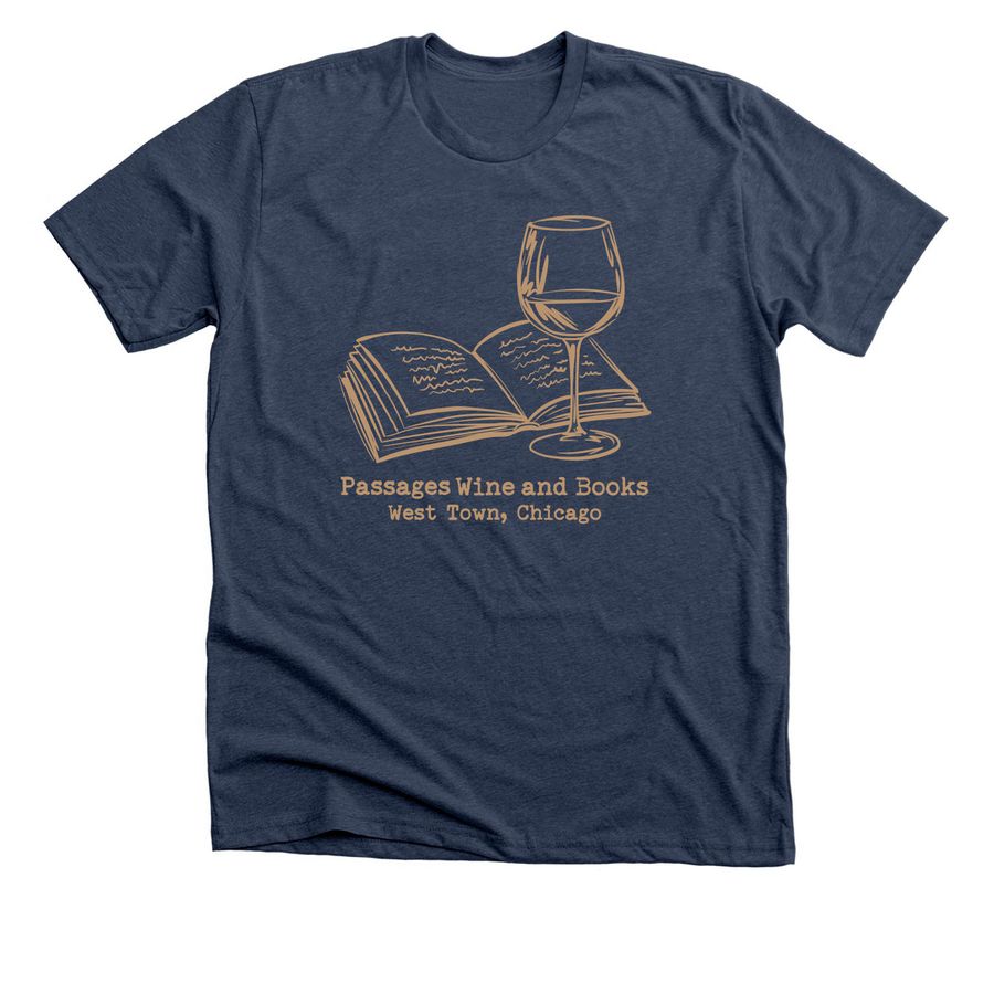 Passages' Anniversary T-Shirt Campaign, a Heather Navy Premium Unisex Tee