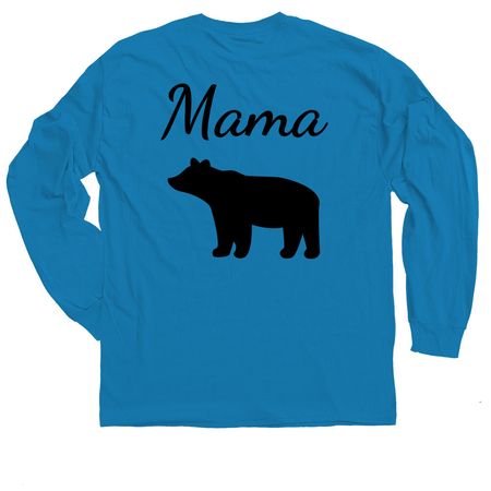 Mama Bear Long Sleeve, a Sapphire Classic Long Sleeve Tee (back-view)