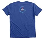 Salty, a Heather True Royal Premium V-Neck Tee (back-view)