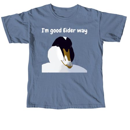 Duck Pun 1 (eider), a Blue Jean Comfort Colors Unisex Tee